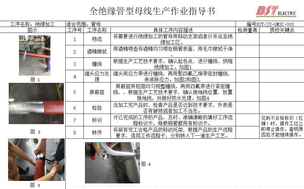 全绝缘管母线生产作业指导书